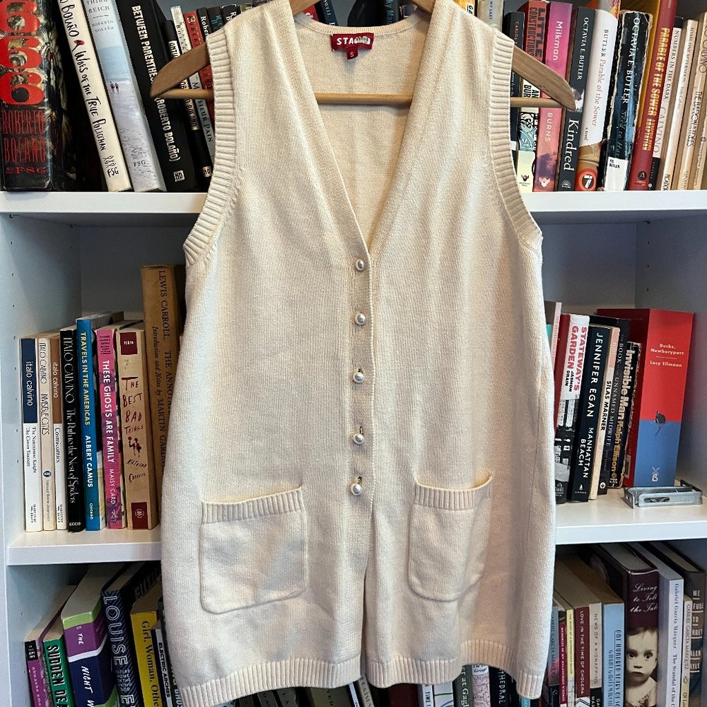 STAUD  Jo Cotton-Blend Sweater Vest